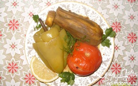 Рецепт Долма из баклажан, помидоров и перца