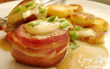 Рецепт Медальоны из свиной вырезки и картофельные ньокки под сливочно-горчичным соусом