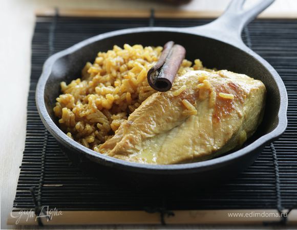 Рис «Жасмин» по-тайски в соусе со сладким чили и курицей