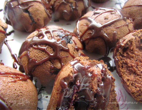 Шоколадные кексы с орехами пошаговый рецепт с фото