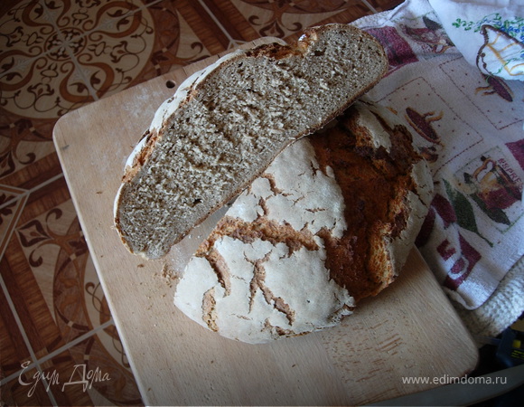 Мягкий и вкусный деревенский домашний хлеб из духовки