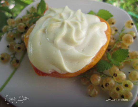 Десерт "Творожный персик"