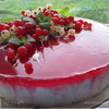 Торт суфле" Красное с белым"