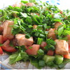 Летний салатик с лососем