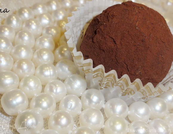 Конфеты трюфел из белого шоколада к новогоднему столу