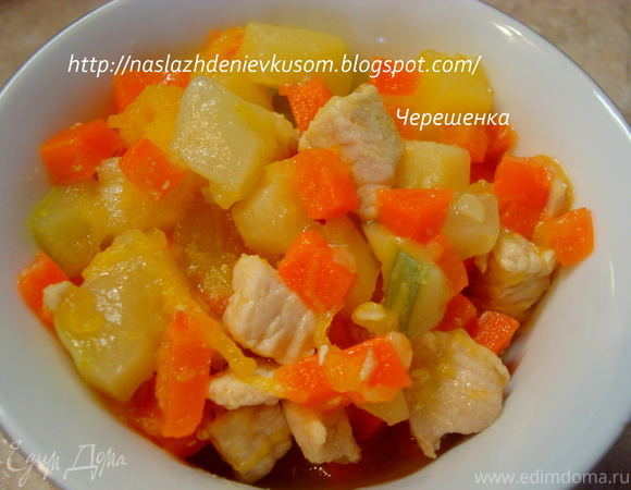 Овощное рагу с курицей, пошаговый рецепт на ккал, фото, ингредиенты - маруся)))