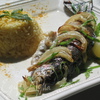 Микижа в сметанно-луковом соусе с рисом и карри