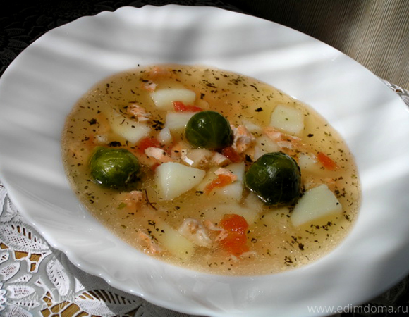 Суп с брюссельской капустой и курицей рецепт с фото