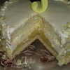 Лимонный торт с баварским муссом из белого шоколада