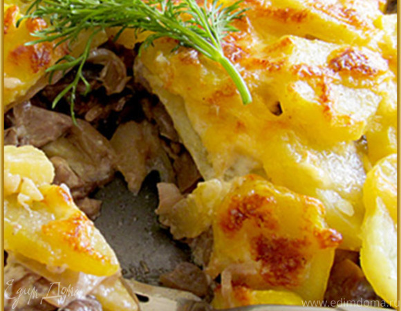 Мясо с картошкой под сыром, пошаговый рецепт на ккал, фото, ингредиенты - Альбина Кузнецова
