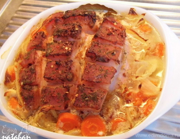 Антрекот в духовке: рецепт в фольге сочного мяса свинины на косточке + пошаговое фото