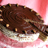 Шоколадно-лимонный вафельный торт с миндалем