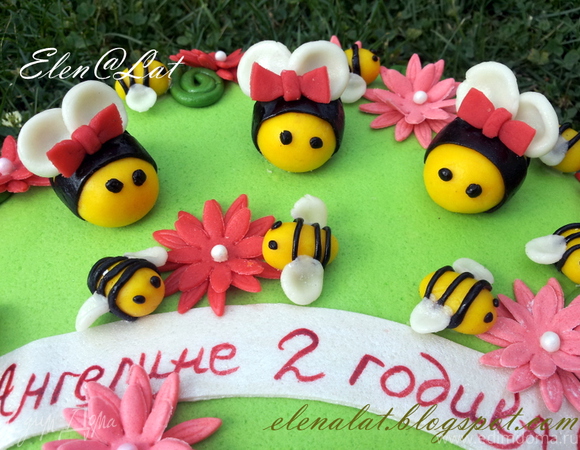 Торт "Пчелки" + МК по украшению