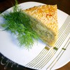 Сырно-луковый пирог с брокколи и цветной капустой