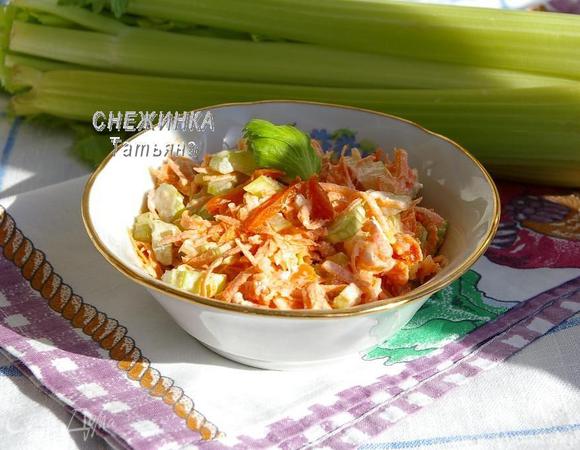 Ингредиенты для «Лёгкий салат с сельдереем»: