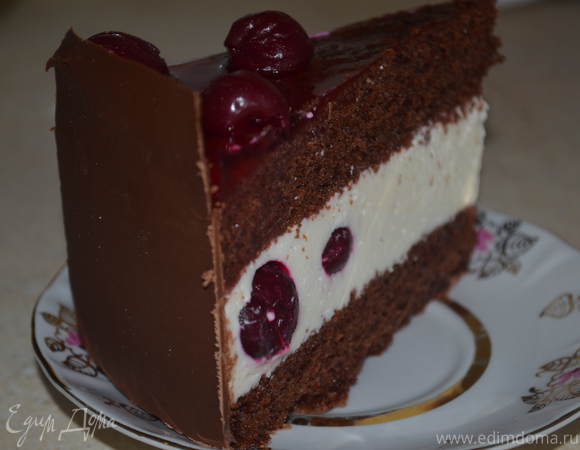 Вишневый торт-суфле "Лиза, с днем рождения!"