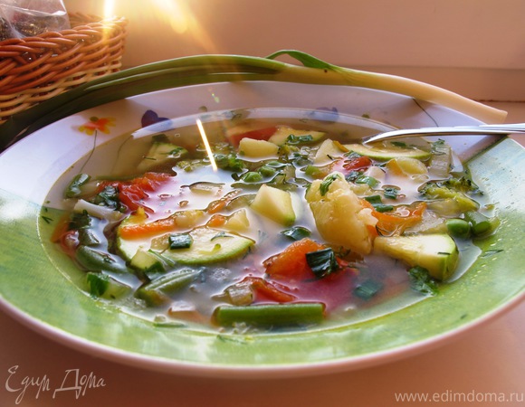 Легкий овощной суп без мяса: рецепт с фото | Меню недели