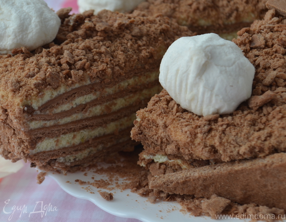 Рецепт торта Медовик шоколадный с фотографиями пошагово