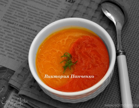Суп-пюре из тыквы и болгарского перца