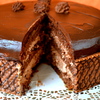 Шоколадный торт с вафельным кремом