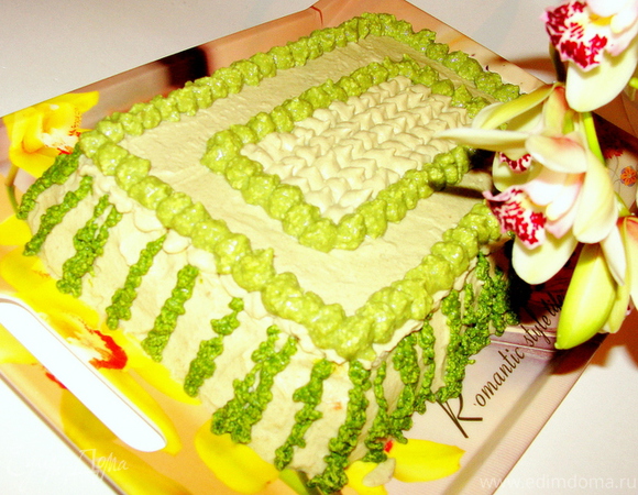 Закусочный торт "Зеленый тирамису"
