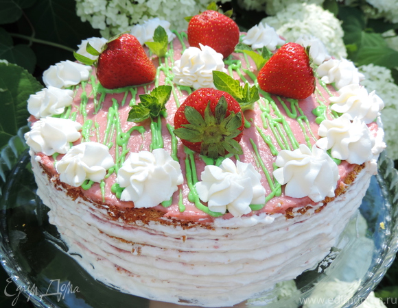 Клубничный крем для торта — рецепт с фото | Рецепт | Торт, Десерты, Крем