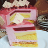 Клюквенный торт-мусс с миндальным пралине "Праздничный"