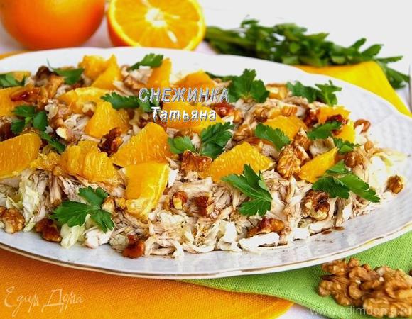 Салат с киви и апельсинами (постный) : Вегетарианская и постная кухня
