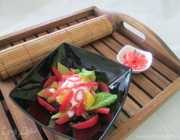 Японский имбирный салат с фруктами