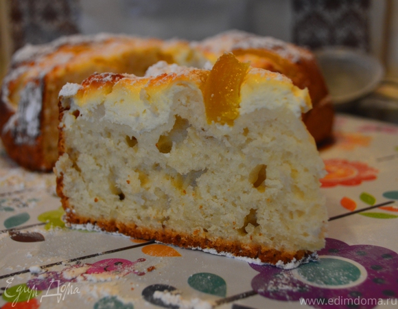 Домашний пирог "Творожно-персиковое блаженство"
