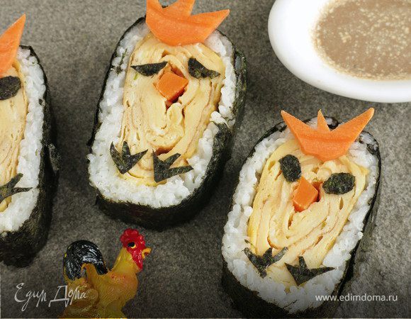 Суши с омлетом «Цыплята»