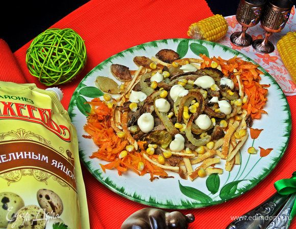 Салат с омлетом - как приготовить, рецепт с фото по шагам, калорийность - zenin-vladimir.ru