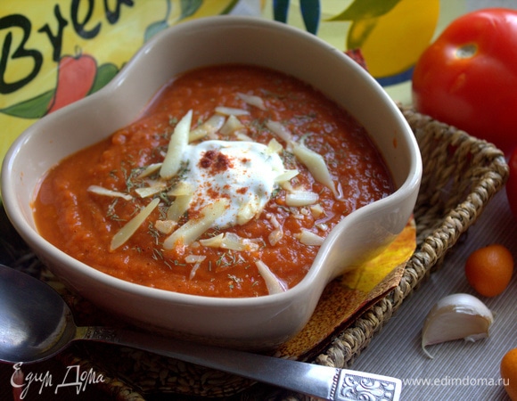 Суп с картошкой макаронами и томатной пастой