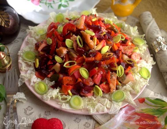 Свекольно-рыбный салат