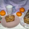 Творожный кекс с орехами, сухофруктами и мандаринами