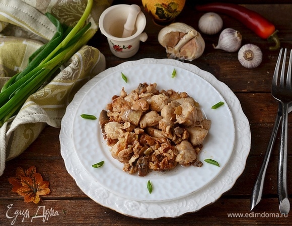 Куриная грудка с овощами на сковороде , пошаговый рецепт с фото