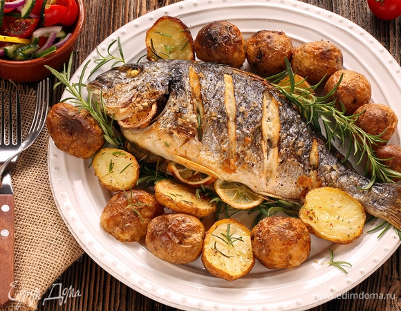 Рыба, запеченная на решетке в духовке — рецепт с фото пошагово