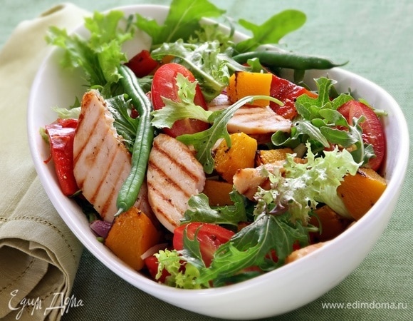 Теплый салат из овощей – пошаговый рецепт приготовления с фото