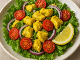 Дачный хит: куриный салат с лимоном и куркумой для освежающего перекуса