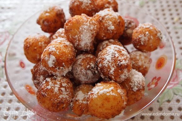 Творожные шарики 🥯 рецепт пончиков жареных в масле