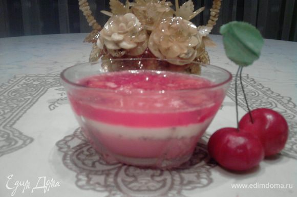 Сливочно-ягодный десерт готов! Приятного аппетита!:-)