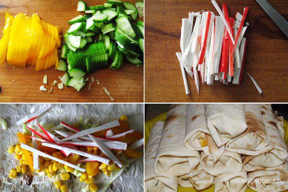 Лаваш с овощами – рецепт, как приготовить закуску с фото