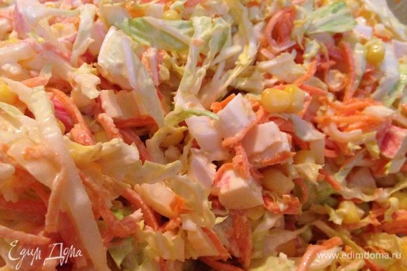 Салат из морской и белокочанной капусты: рецепт с фото