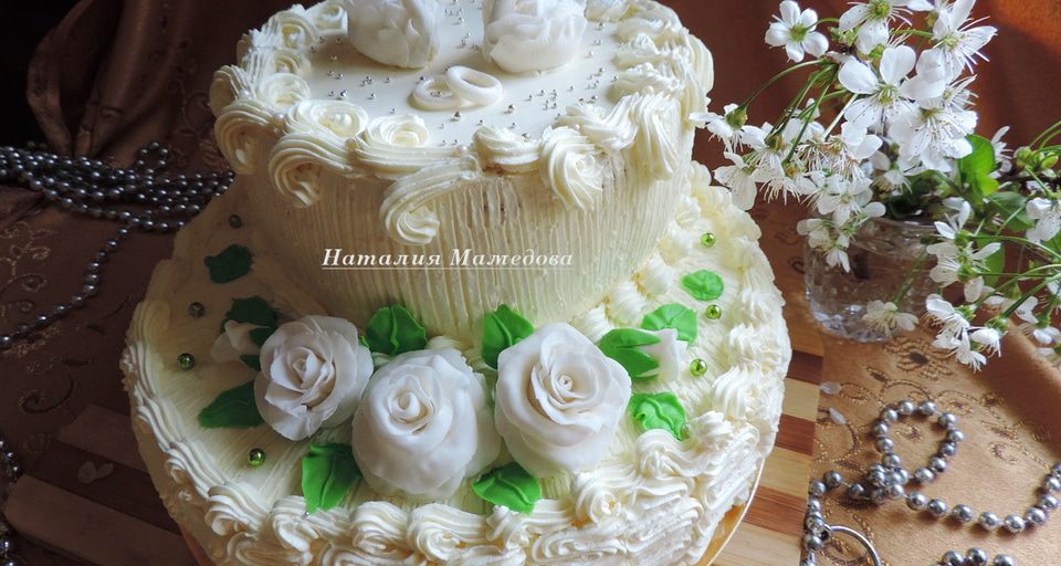 Варианты декора свадебного торта в стиле винтаж