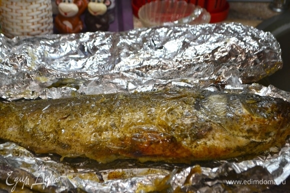 Так выглядит рыбка, когда полностью остыла. Как же это вкусно и ароматно!