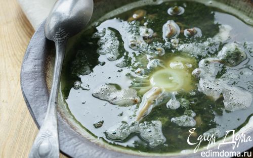 Рецепт Суп из морепродуктов со шпинатом