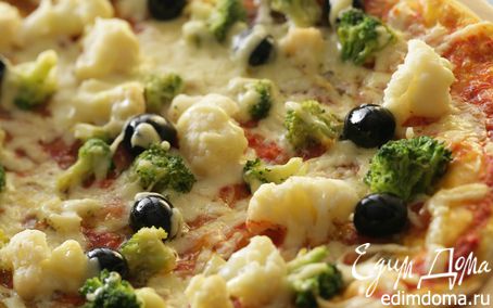 Рецепт Пицца с брокколи и цветной капустой