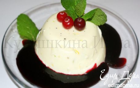 Рецепт Панна Котта с черничным соусом