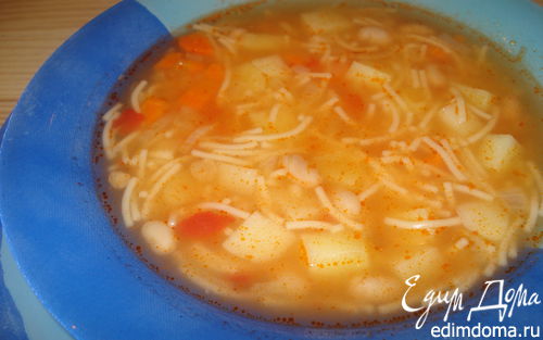 Рецепт Суп с фасолью и томатами