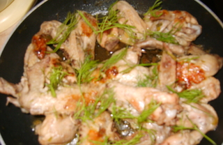 Рецепт Куриные крылышки с соусом "блю-чиз"